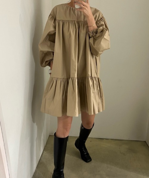 「deux amour」 「jf」長袖ワンピース FREE ベージュ レディース_画像8