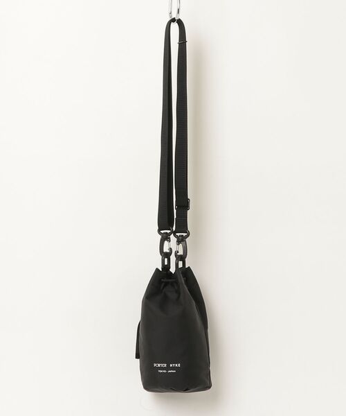 「HYKE」 BONSAC MINI & COIN CASE「PORTERコラボ」 - ブラック レディース_画像2