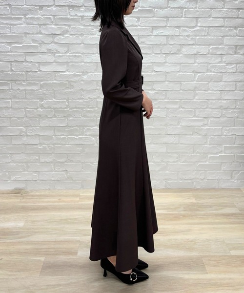 「31 Sons de mode」 長袖ワンピース S チャコールグレー レディースの画像