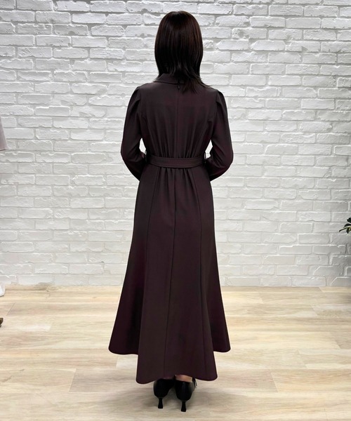 「31 Sons de mode」 長袖ワンピース S チャコールグレー レディースの画像