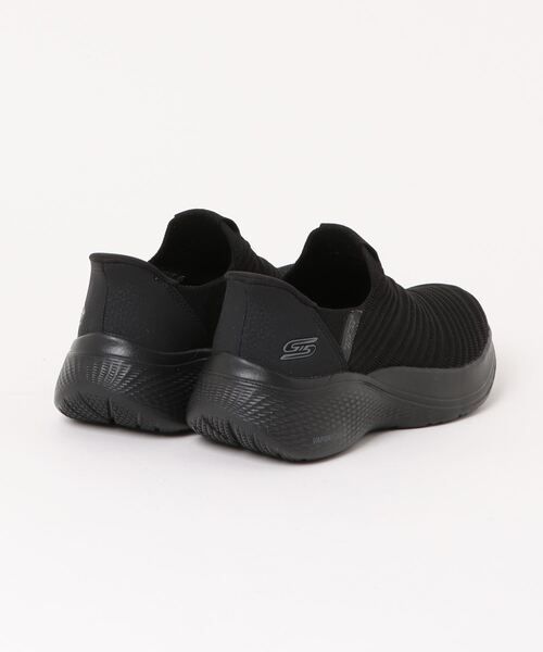 「SKECHERS」 スリッポン 24.0cm ブラック×ブラック レディース_画像2