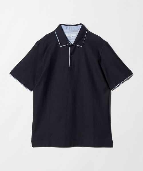 【NAVY】ダブルカラー ハニカム ポロシャツ<A DAY IN THE LIFE> A DAY IN THE LIFE ポロシャツ ダブルカラー ハニカム ポロシャツ「A
