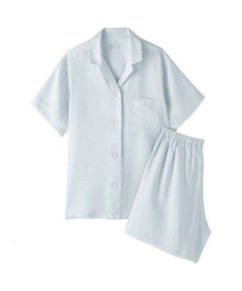 無印良品（MUJI） パジャマ ルームウェア 婦人 なめらかサテン 半袖