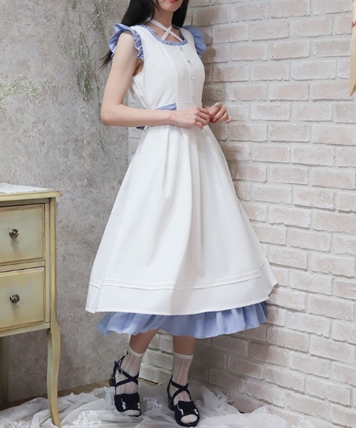 axes femme（アクシーズ ファム） ワンピース バイカラーフレア