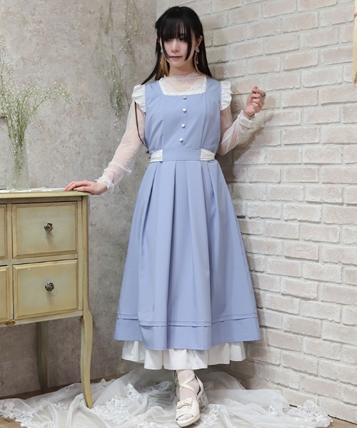 楽一番専用 axes femme ノースリーブ axes femme（アクシーズ ファム） ワンピース バイカラーフレア