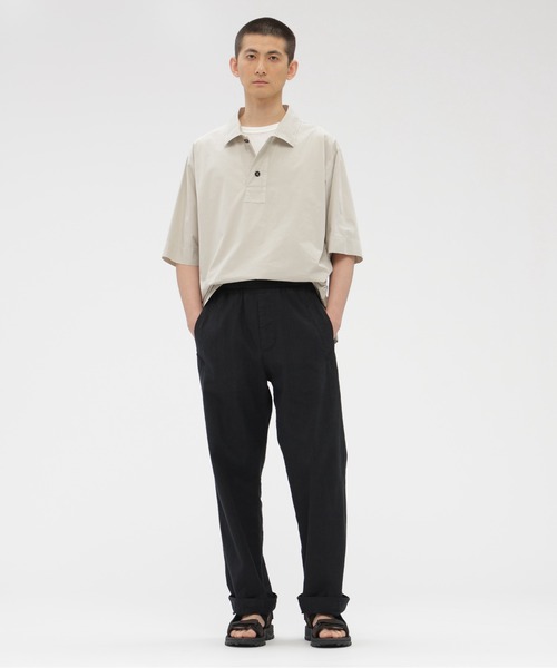 MHL.（エムエイチエル） シャツ 半袖 COMPACT COTTON POPLIN メンズ