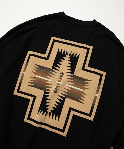 「PENDLETON」 スウェットカットソー LARGE ブラック メンズ_画像3