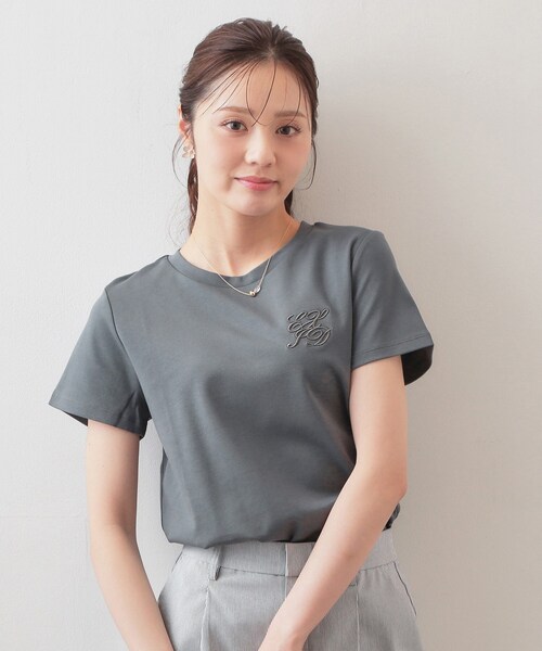 index（インデックス） tシャツ 半袖 「接触冷感」エンブレムロゴ刺繍T