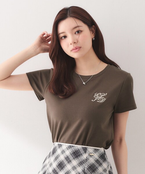 index（インデックス） tシャツ 半袖 「接触冷感」エンブレムロゴ刺繍T
