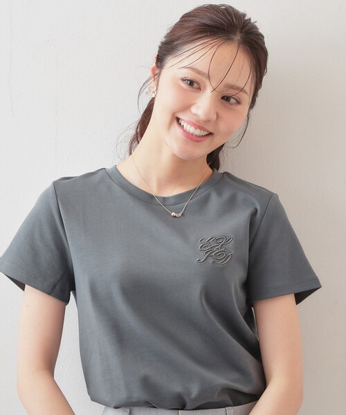 index（インデックス） tシャツ 半袖 「接触冷感」エンブレムロゴ刺繍T