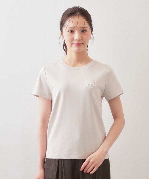 index（インデックス） tシャツ 半袖 「接触冷感」エンブレムロゴ刺繍T