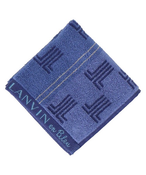 エルメス タオルハンカチ ラビリンス BLEU LICHEN aq12372 LANVIN en Bleu ハンカチ タオルハンカチ メンズ レディース