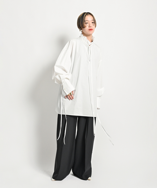 「CITYSHOP」 7分袖ブラウス FREE ブラック レディース_画像4