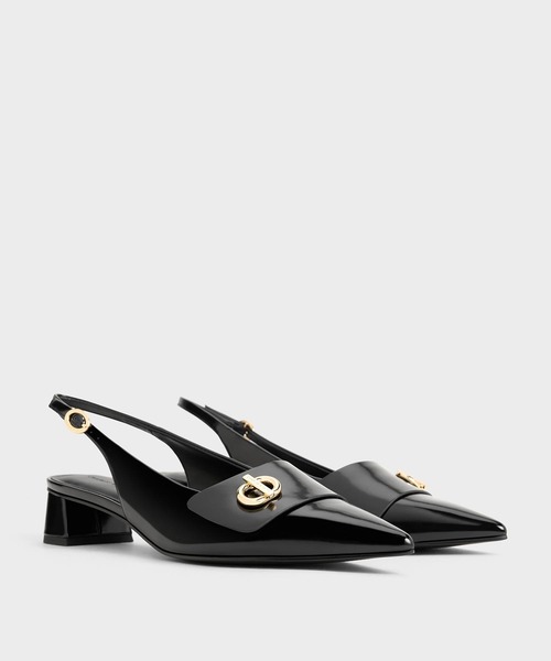 「CHARLES & KEITH」 パンプス 24.5cm ブラック系その他7 レディース_画像8
