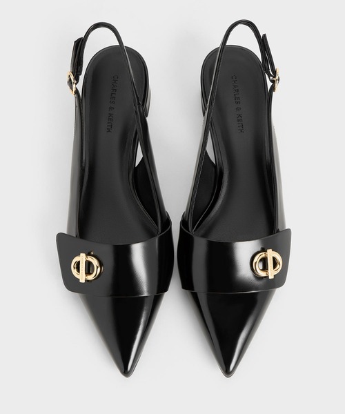 「CHARLES & KEITH」 パンプス 24.5cm ブラック系その他7 レディース_画像9