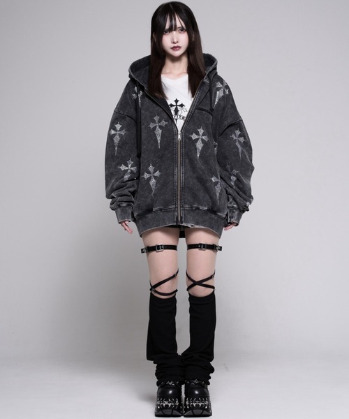 REFLEM（レフレム） パーカー 「REFLEM/レフレム」クロス総柄ライン