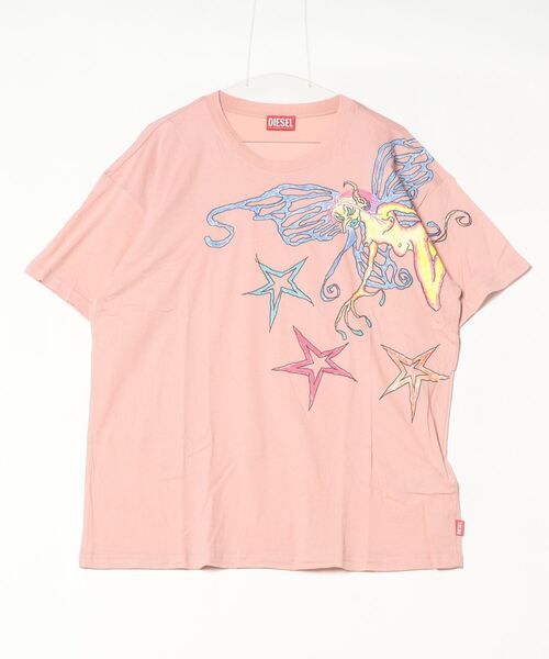 DIESEL（ディーゼル） 半袖Tシャツ - ピンク レディース : ZOZOTOWN