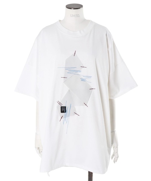 UN3D.（アンスリード） tシャツ 半袖 ORIGAMI PARTS STITCH T-SH