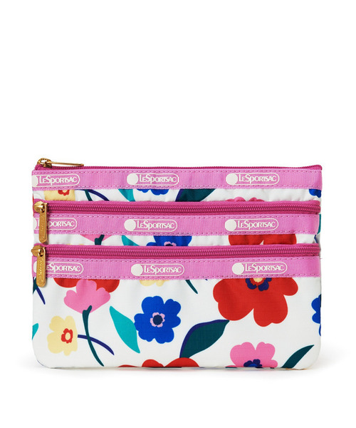 LeSportsac（レスポートサック） ポーチ 3ZIP COSMETIC マルチガーデン