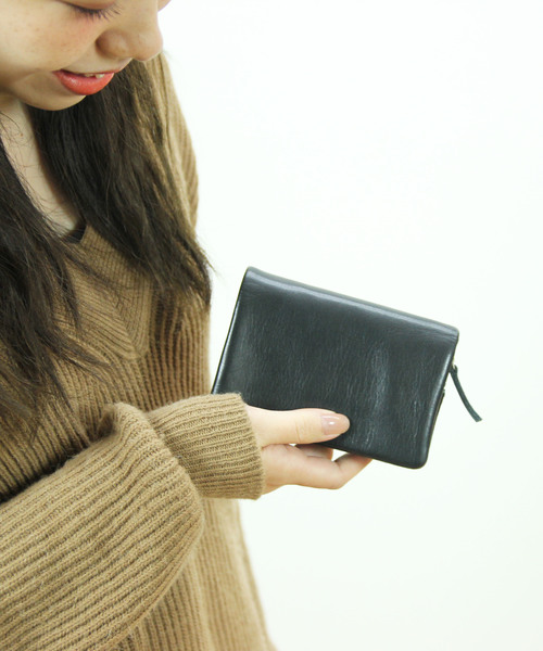 新品★ツモリチサト ソフトレザー 2つ折り財布★ブラック tsumori chisato CARRY（ツモリチサトキャリー） 二つ折り財布 財布