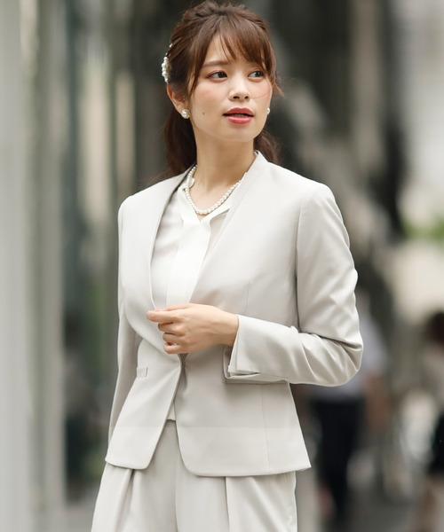 PourVous セットアップ セットアップパンツフォーマルワイド