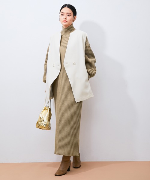 ADAM ET ROPÉ FEMME アダムエロペ　ペプラムドレス　36サイズ ADAM ET ROPÉ FEMME(アダム エ ロペ ファム) / 【サステナブル