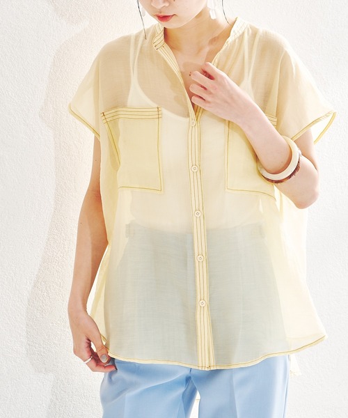 ブラウス シャツ シアーラッフルノースリーブブラウス レディース NOLLEY'S｜シアーラッフルブラウス | Rakuten Fashion(楽天