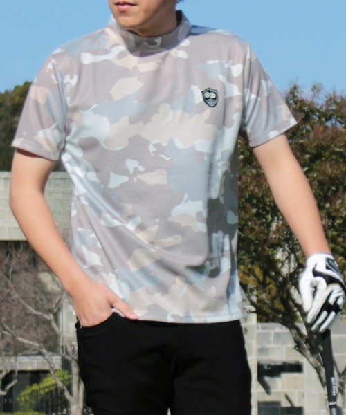 GIORNO SEVEN ゴルフ 吸湿速乾 ストレッチ 総柄 ゴルフモック