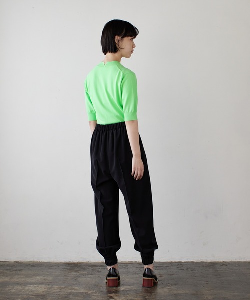 LANVIN en Bleu パンツ ポリエステルツイル裾ゴムパンツ