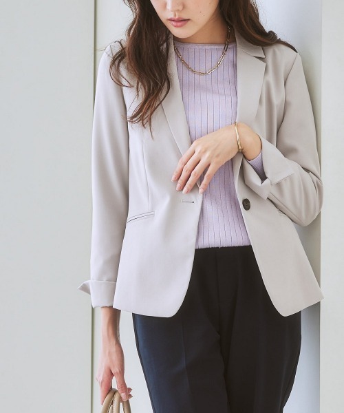 simple project 旧タグ グレー ジャケット xs 7days Life Styling ジャケット テーラードジャケット 洗える