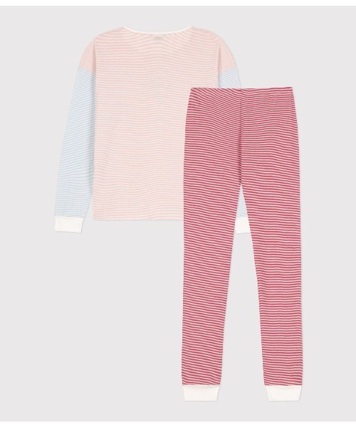 【新品タグ付】プチバトー　ミラレパジャマ レディースM PETIT BATEAU（プチバトー） パジャマ ルームウェア ミラレ長袖