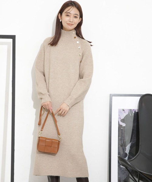 NANO universe（ナノ・ユニバース） ワンピース 釦ディティール片畔