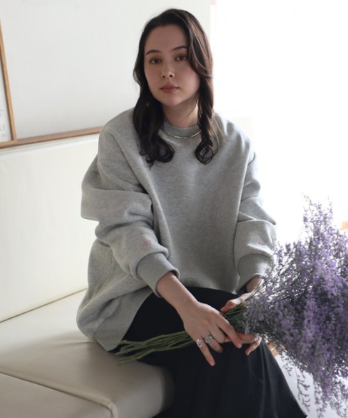 トレーナー+スウェット Bonjour girl Bonjour Sagan トレーナー スウェット BONJOURロゴスウェット