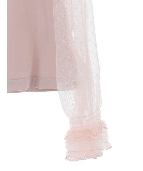 PINK HOUSE tシャツ ダイヤチュール使いハイネックカットソー  