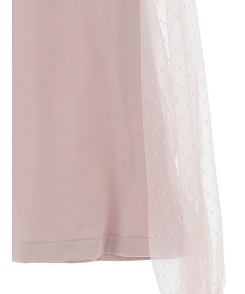 PINK HOUSE tシャツ ダイヤチュール使いハイネックカットソー 