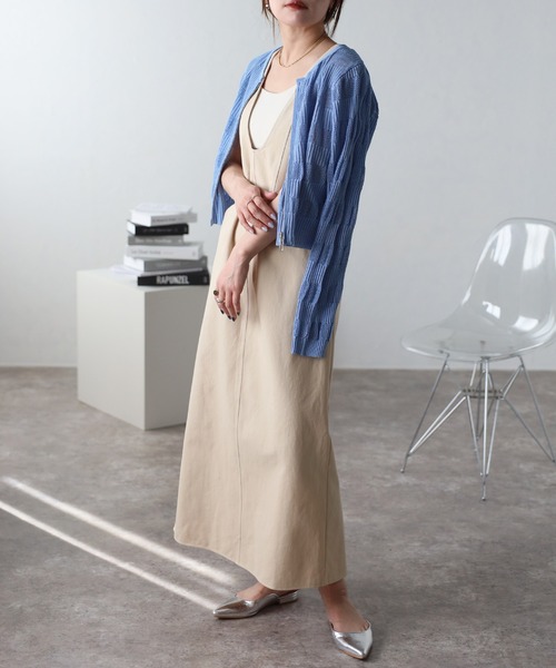 ap retro ジャンパースカート ディープUネックジャンパースカート