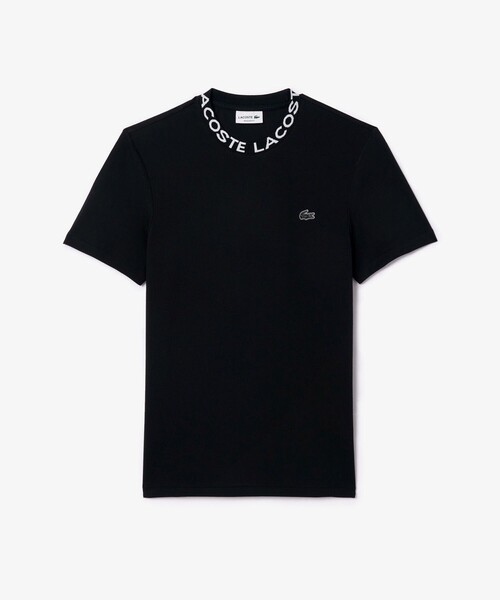 LACOSTE tシャツ オーガニックコットン ストレッチ ジャカード