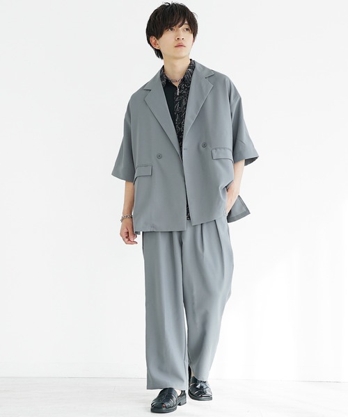 専用　テーラードジャケット パンツ セットアップ ダークブラウン セール】Tailored Jacket Setup/別注 ポリトロ テーラード