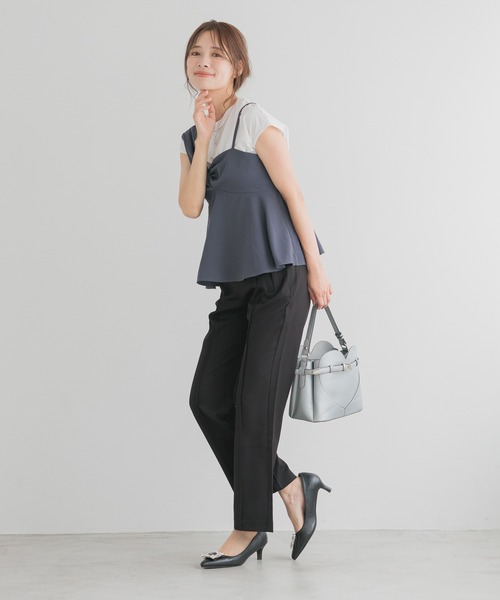 みみみ レディース Tシャツ T-ANGIE M mysty woman tシャツ アシメキャミドッキングプルオーバー