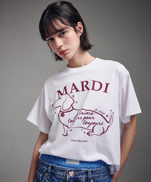 tシャツ TSHIRT SWING THE TAIL DDANJI FLOWER CHOKER レディース メンズ Mardi Mercredi tシャツ TSHIRT SWING THE TAIL DDANJI FLOWER
