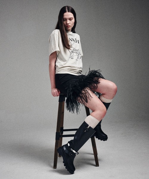 Mardi Mercredi tシャツ TSHIRT SWING THE TAIL DDANJI FLOWER