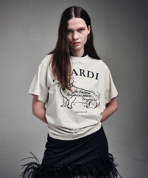 tシャツ TSHIRT SWING THE TAIL DDANJI FLOWER CHOKER レディース メンズ Mardi Mercredi tシャツ TSHIRT SWING THE TAIL DDANJI FLOWER