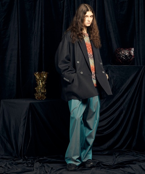 MAISON SPECIAL デッドストック生地 ダブルテーラードJK 2 Italian Dead Stock Fabric】Prime-Over Double Breasted Jacket