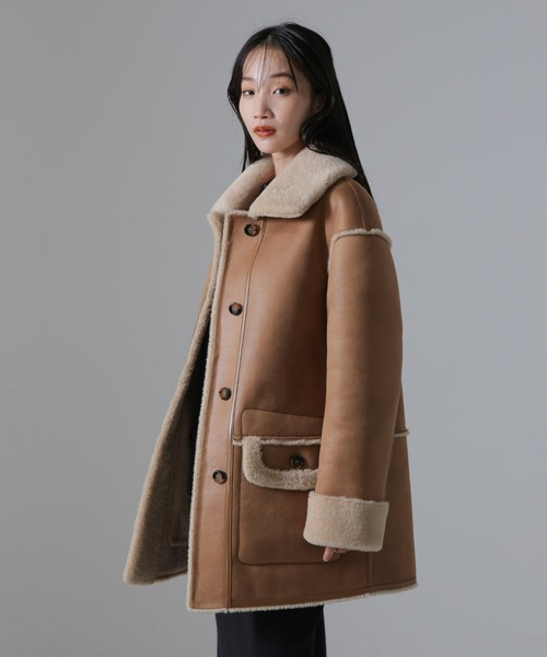 【美品】ナノユニバース リバーシブル モッズコート 38 フォックスファー付き 美品】ナノユニバース リバーシブル モッズコート 38 フォックスファー