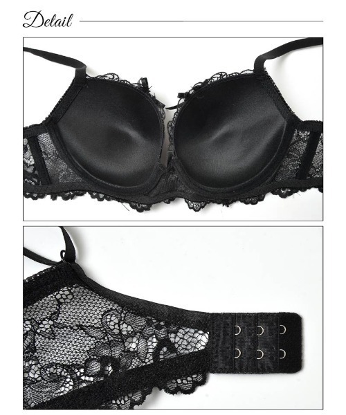 ブラジャー ショーツセット ゴシックスピンドルリボン 育乳脇高