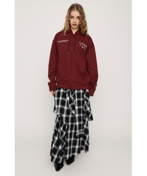 SLY パーカー FRONT ZIP PRINT HOODIE フロント ジップ プリント