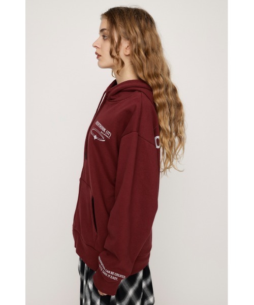 SLY（スライ） パーカー FRONT ZIP PRINT HOODIE フロント ジップ