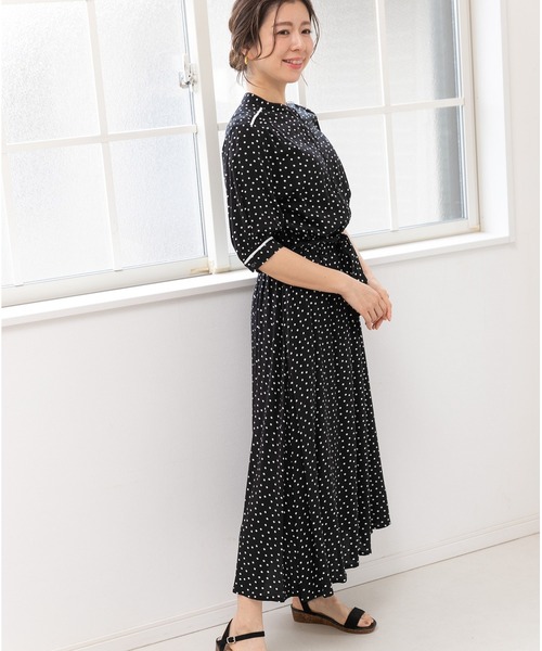 PREFERIR」 7分袖ワンピース MEDIUM ブラック レディース : 86585329 