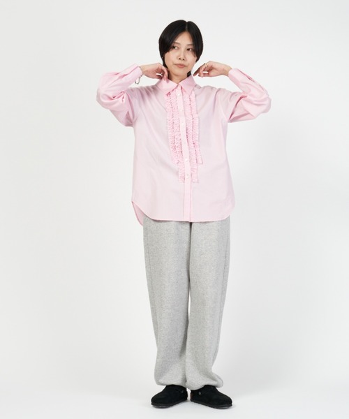 THE SHINZONE ブラウス シャツ COTTON FRILLED SHIRT コットン