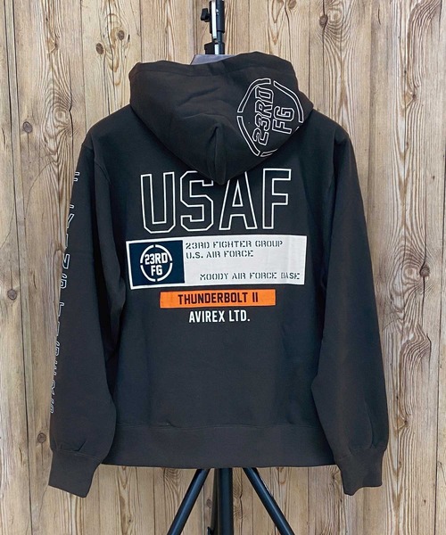 AVIREXパーカー AVIREX（アヴィレックス） パーカー SHEETING PATCHED ZIP PARKA